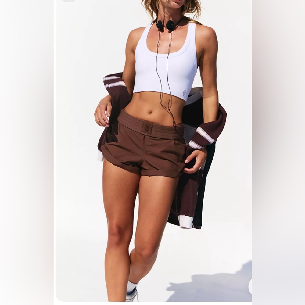 Free People Movement Women’s Side Brown Shorts Size Medium NEW
